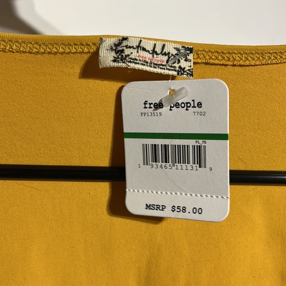 NEW Free People Truth Or Square Duo Bodysuit Size Large Mustard Yellow - Picture 7 of 8